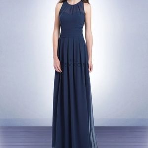 Navy blue Bill Levkoff bridesmaid dress